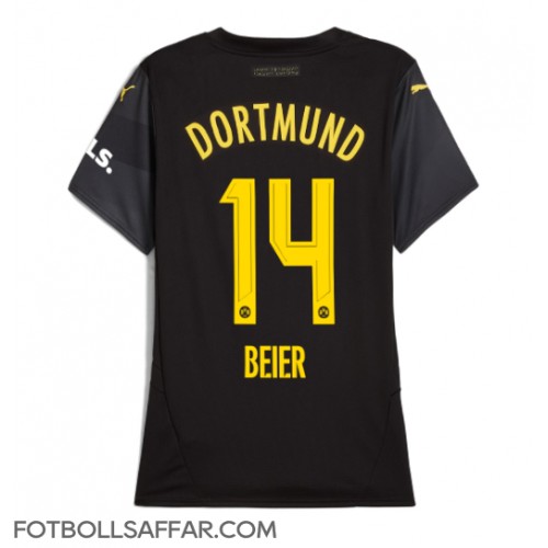 Borussia Dortmund Maximilian Beier #14 Bortatröja Dam 2024-25 Kortärmad